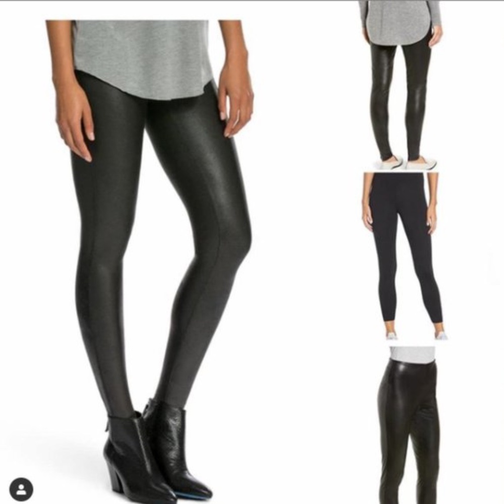 Spanx Faux Leather Legging Black NEW NWT M - Picture 2 of 7